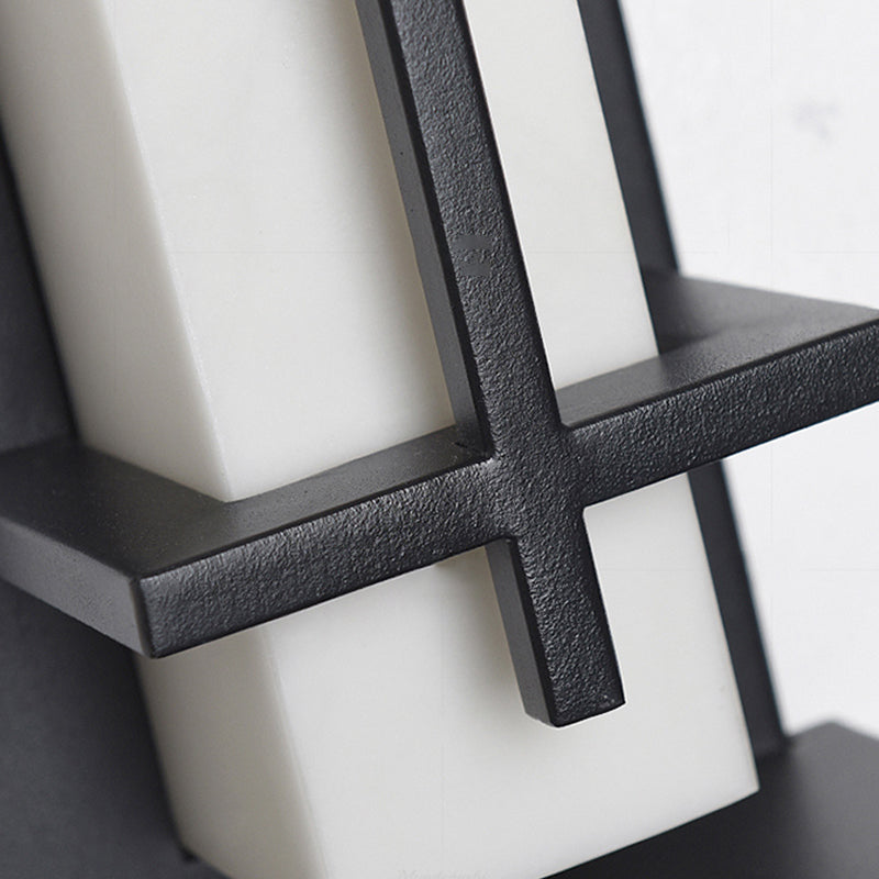 Geometric Wall Light Fixture Modern 1 Light Wall Sconce in Black