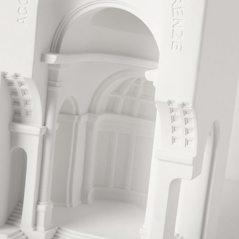 Geometric Wall Light Fixture Modern Stone 1 Light Wall Sconce in White