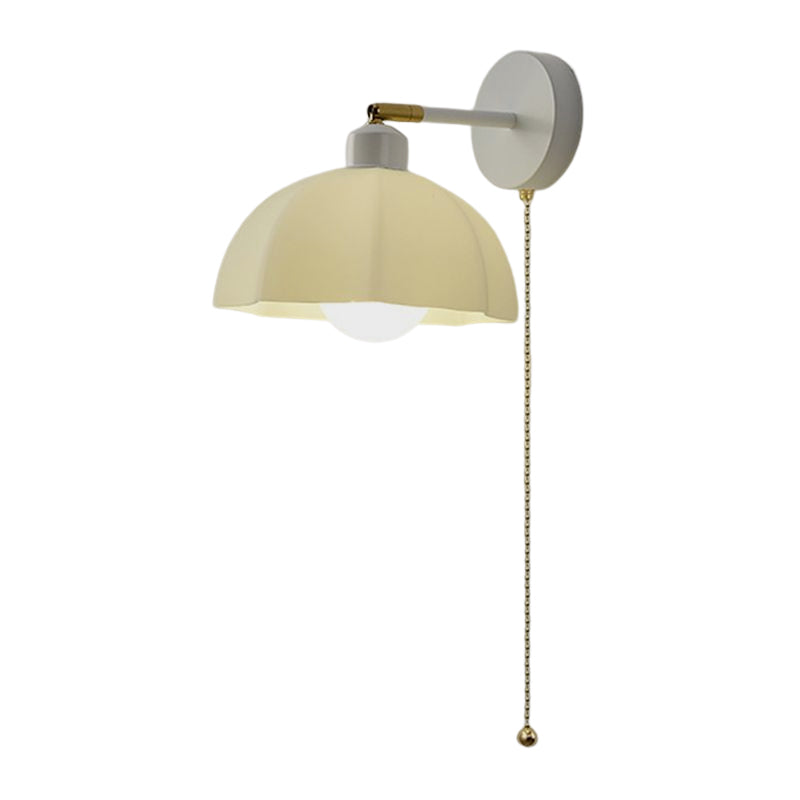 Dome Wall Lighting Simplicity 1 Light Rustic Wall Sconces in White