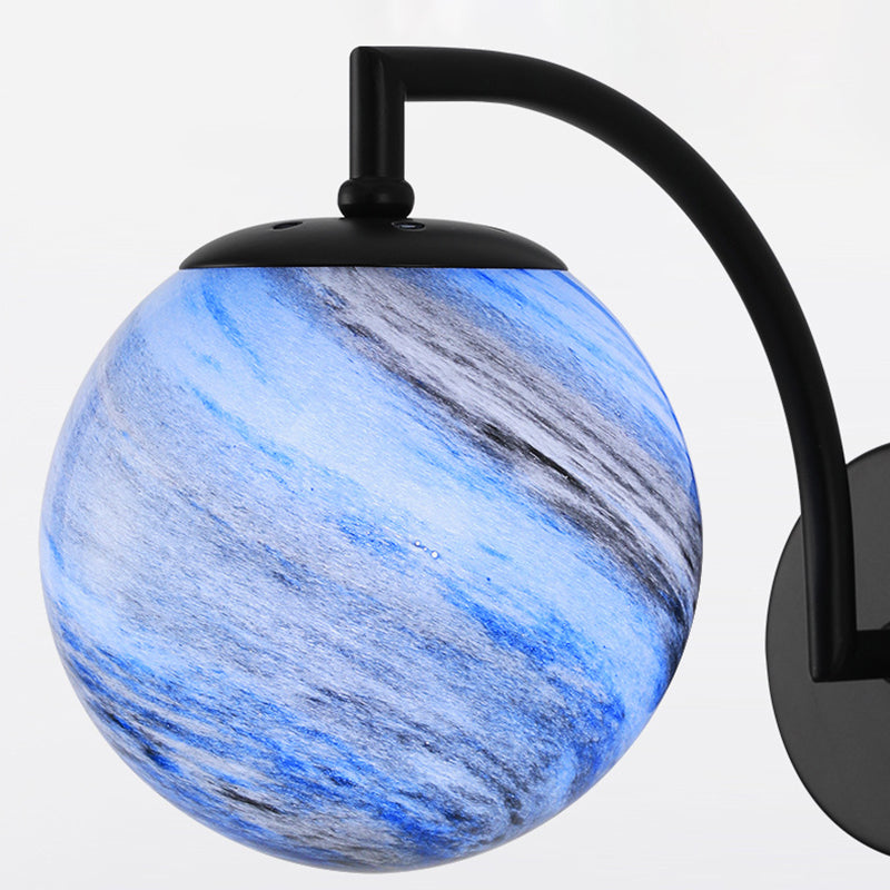 Single Golden/Black Vanity Light Modern Glass Shaded Bath Bar