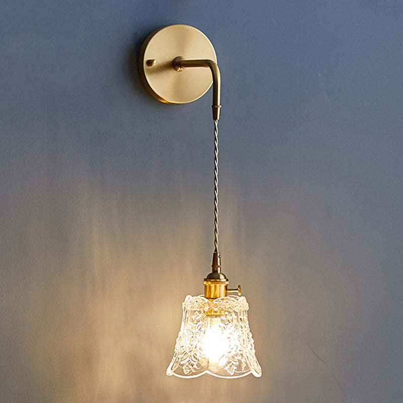 Contemporary Vanity Light Creative Glass Shade Wall Light Sconce for Washroom