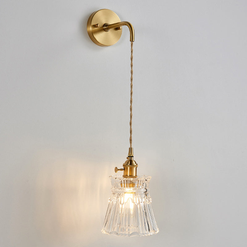 Contemporary Vanity Light Creative Glass Shade Wall Light Sconce for Washroom