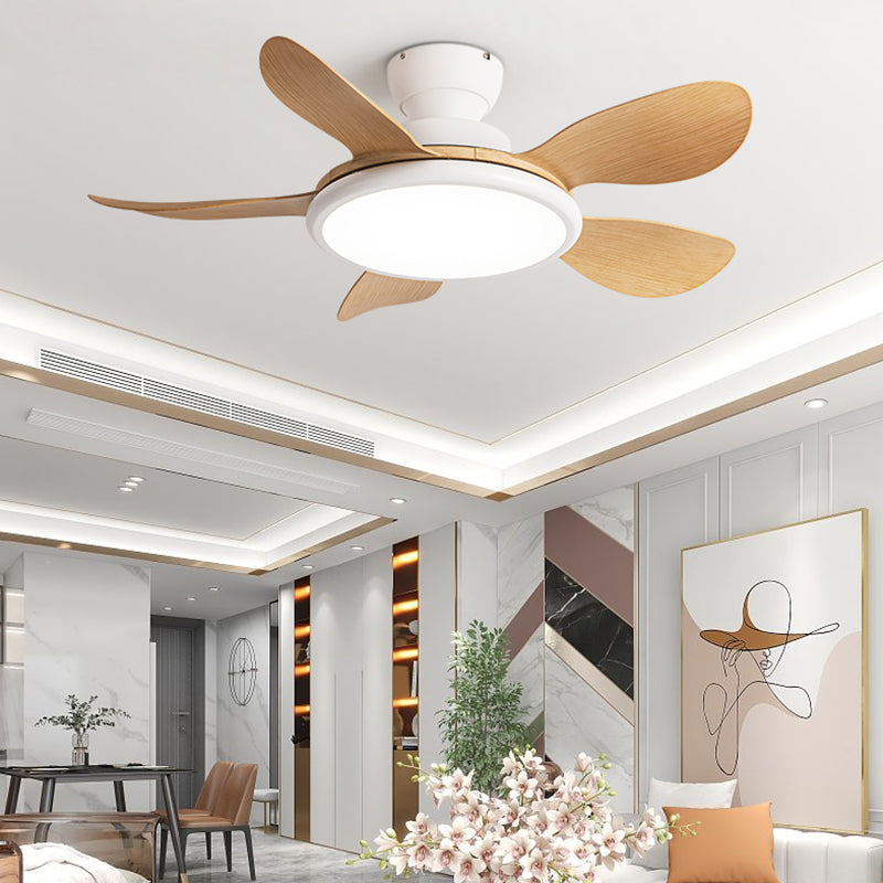 Fan Shape Metal Ceiling Fan Kid Style 1 Light Ceiling Mount Fans Fixtures