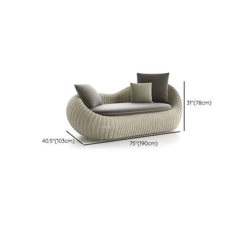 Outdoor Aluminum Frame Sofa Contemporary Water UV Resistant Patio Sofa