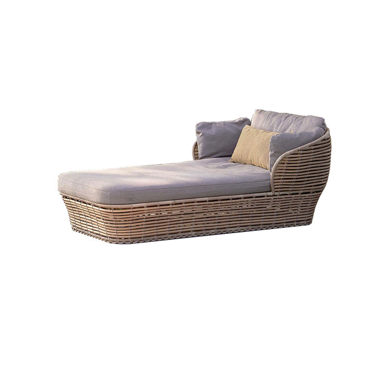 Modern Tropical Outdoor Patio Sofa Metal Water Resistant Patio Sofa with Cushions