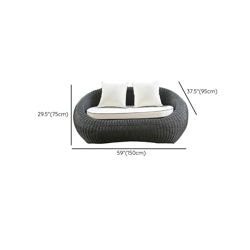Contemporary Metal Patio Daybed Water Resistant and UV Resistant Patio Daybed