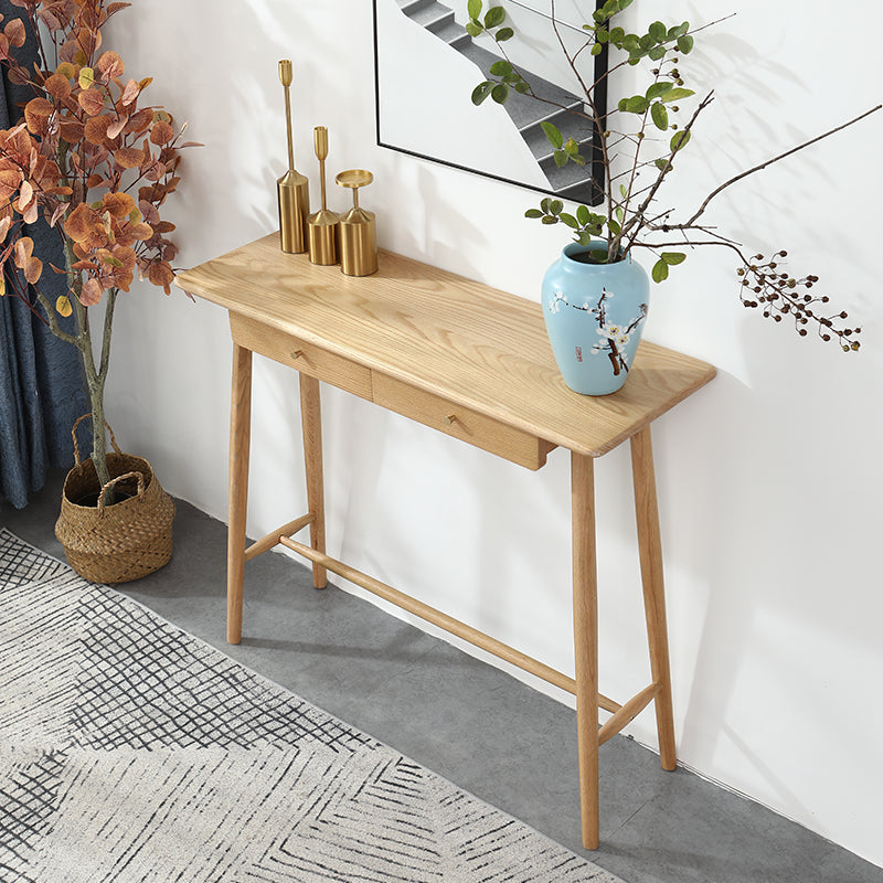 Modern Pub Height Dining Table Natural Oak Counter Height Table