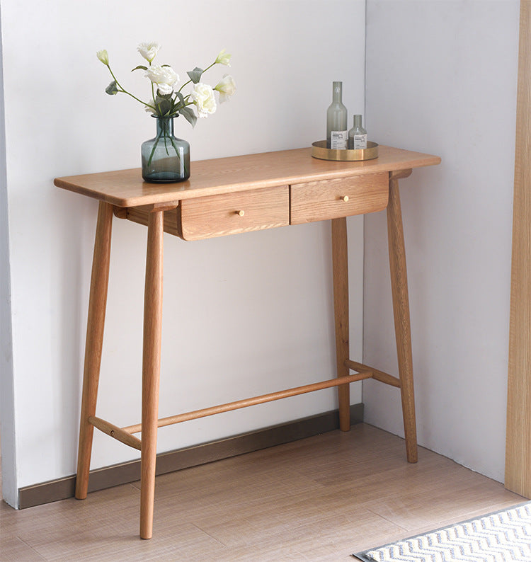 Modern Pub Height Dining Table Natural Oak Counter Height Table