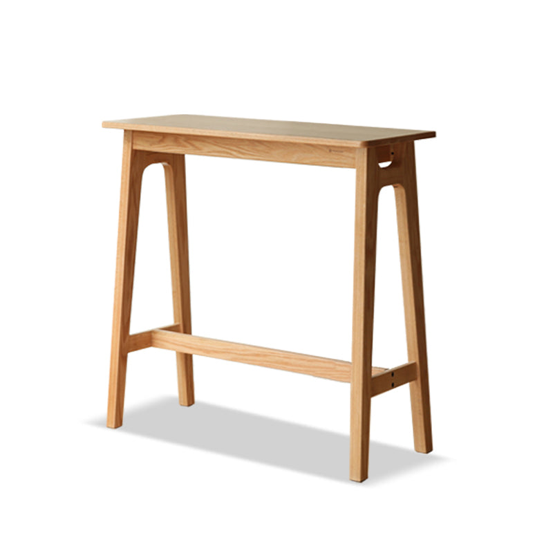 Contemporary Trestle Bar Dining Table Solid Wood Bar Stool Table