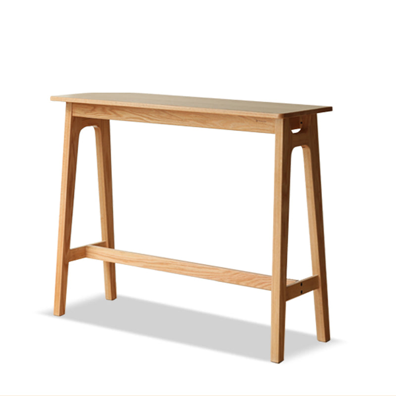 Contemporary Trestle Bar Dining Table Solid Wood Bar Stool Table