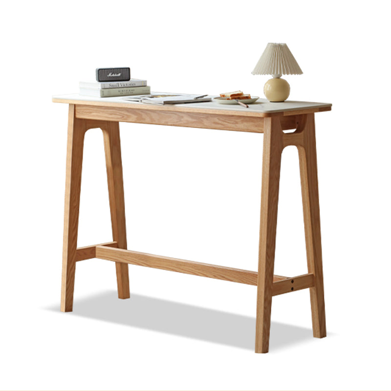 Contemporary Trestle Bar Dining Table Solid Wood Bar Stool Table
