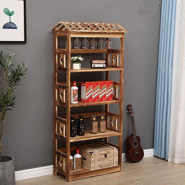 Modern Floor Wine Bottle Rack Pine Wood Wine Bottle Rack for Home