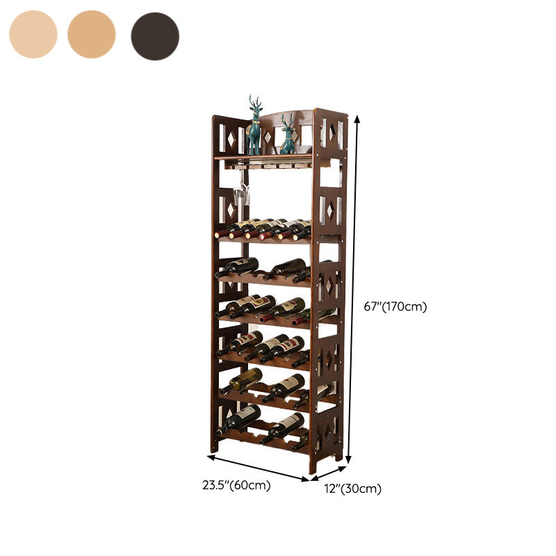 Modern Floor Wine Bottle Rack Pine Wood Wine Bottle Rack for Home
