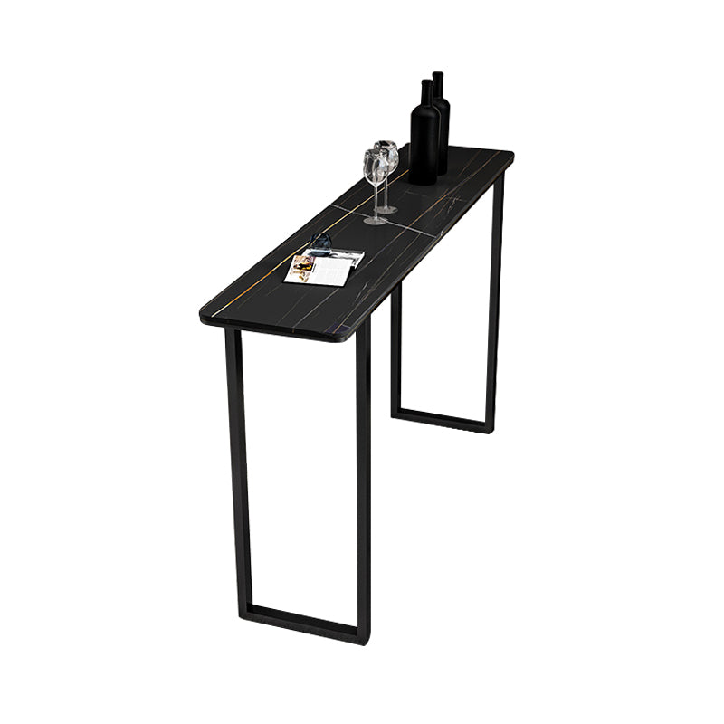 Modern Style Bar Table Set 1/2/5 Pcs Rectangular Stone Pub Set for Indoor