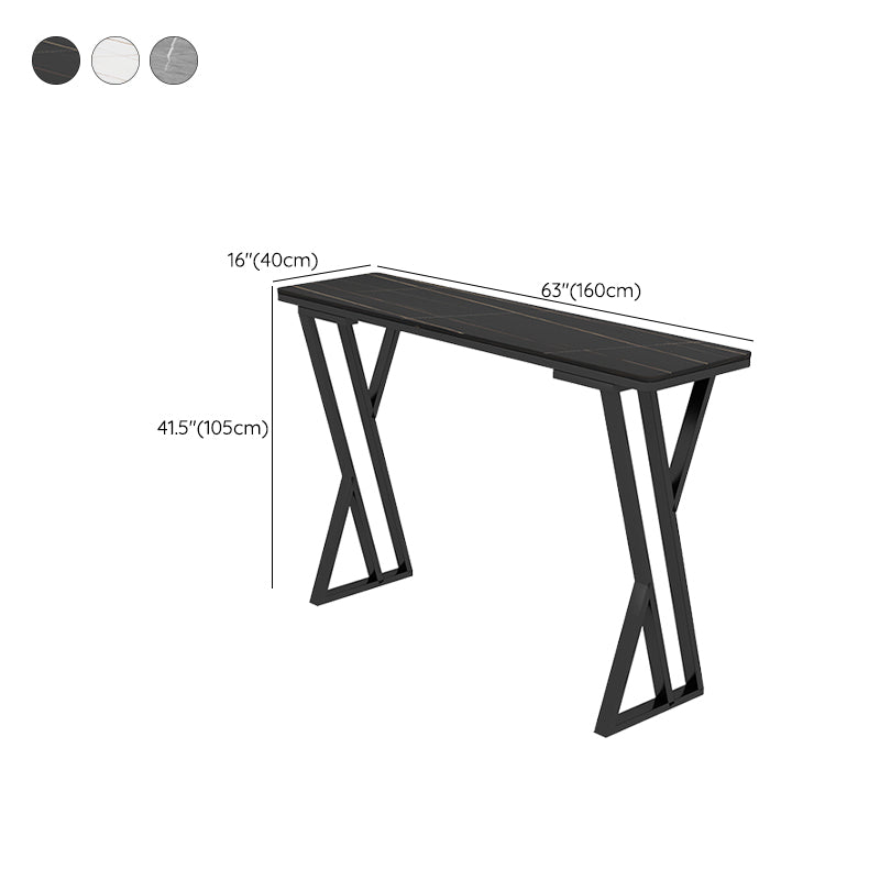 Modern Style Stone Bar Table Set 1/2/5 Pcs Rectangular Pub Set for Indoor