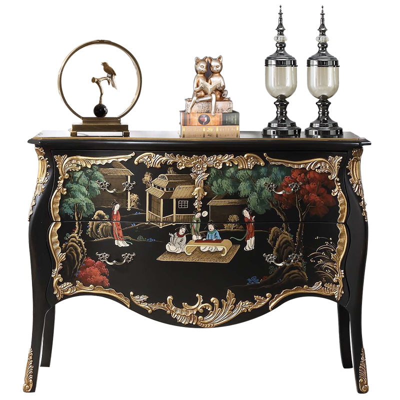 Traditional Storage Chest Dresser Bedroom Solid Wood Storage Chest with Drawers