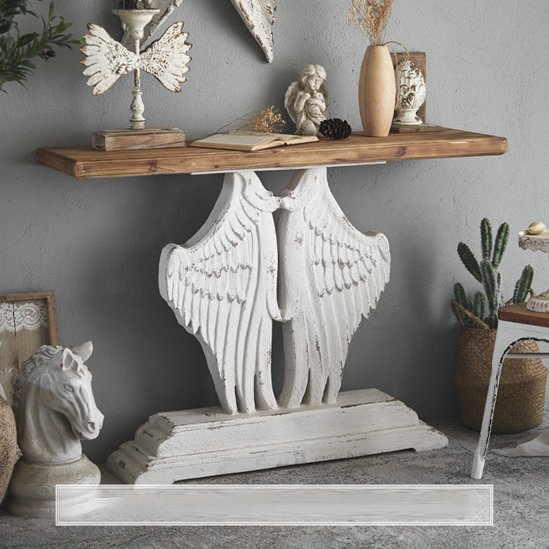 Rectangle French Country Console Table White Wood Sofa Table