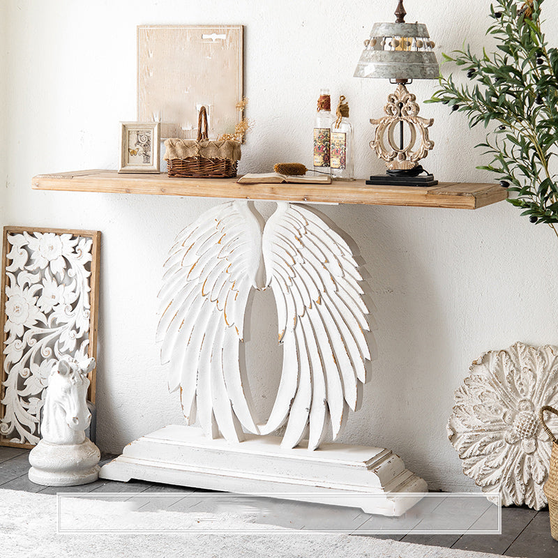 Rectangle French Country Console Table White Wood Sofa Table
