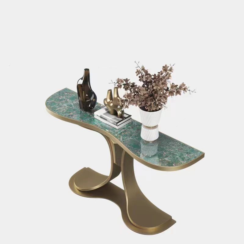 Free Form Shape Contemporary Console Table Stone Stone Console Sofa Table