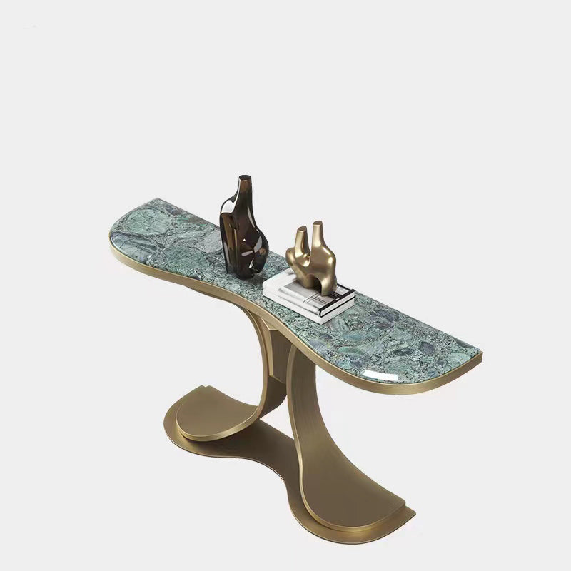 Free Form Shape Contemporary Console Table Stone Stone Console Sofa Table