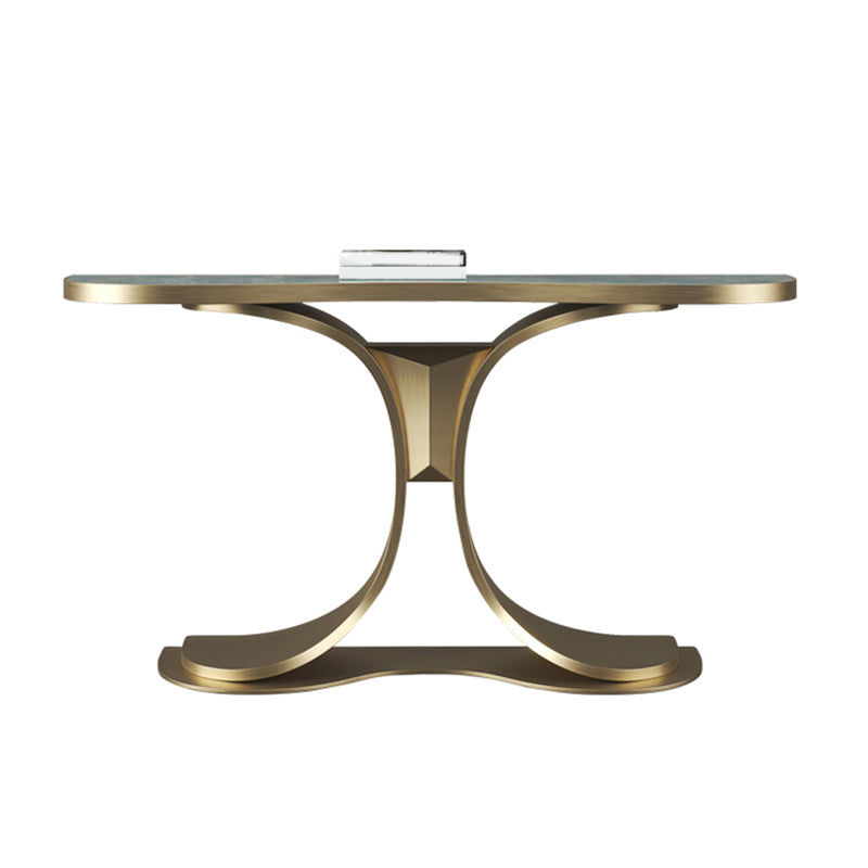 Free Form Shape Contemporary Console Table Stone Stone Console Sofa Table