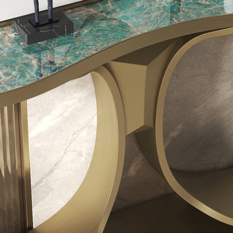 Free Form Shape Contemporary Console Table Stone Stone Console Sofa Table