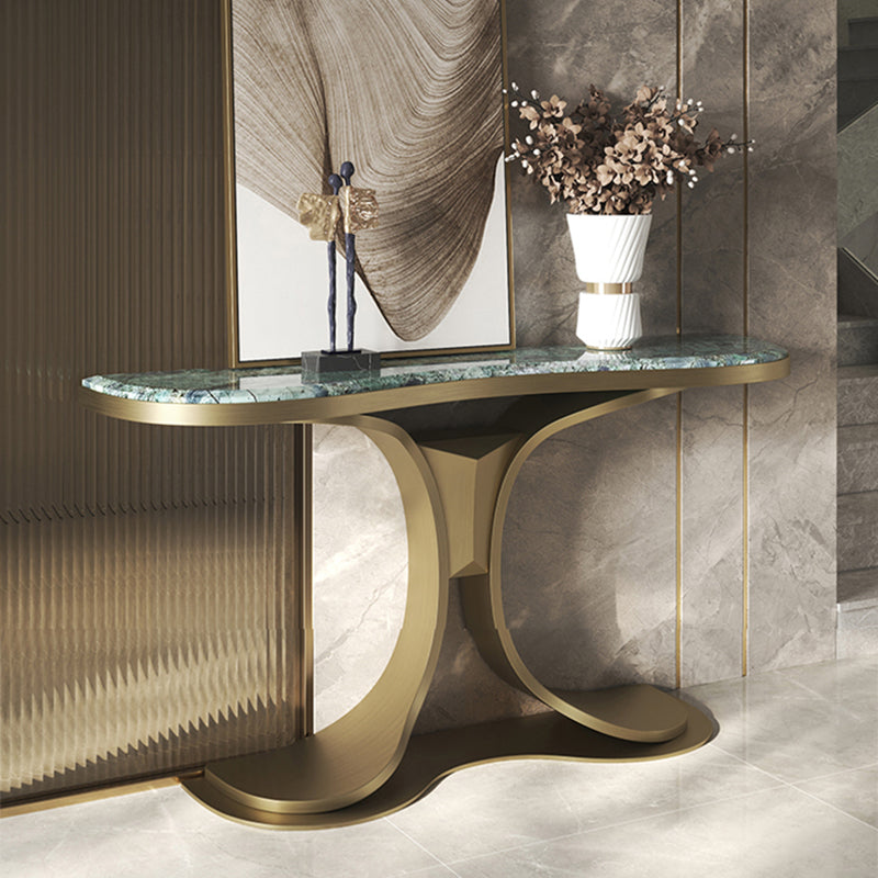 Free Form Shape Contemporary Console Table Stone Stone Console Sofa Table