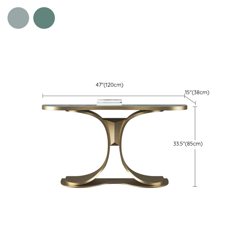Free Form Shape Contemporary Console Table Stone Stone Console Sofa Table