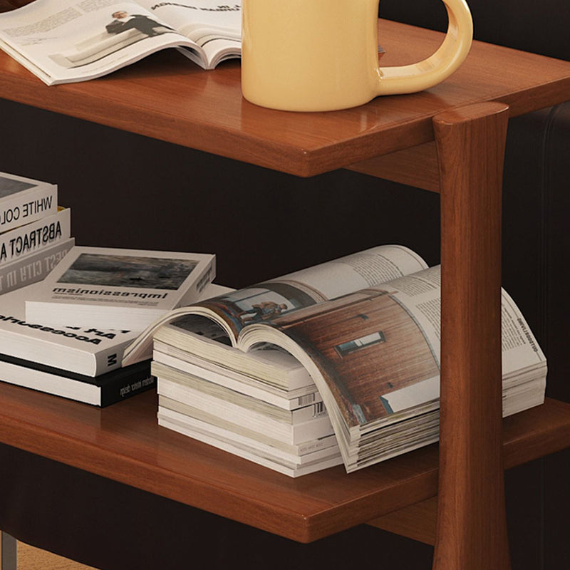 Modern Style Open Back Bookshelf Horizontal Bookcase with Shelves