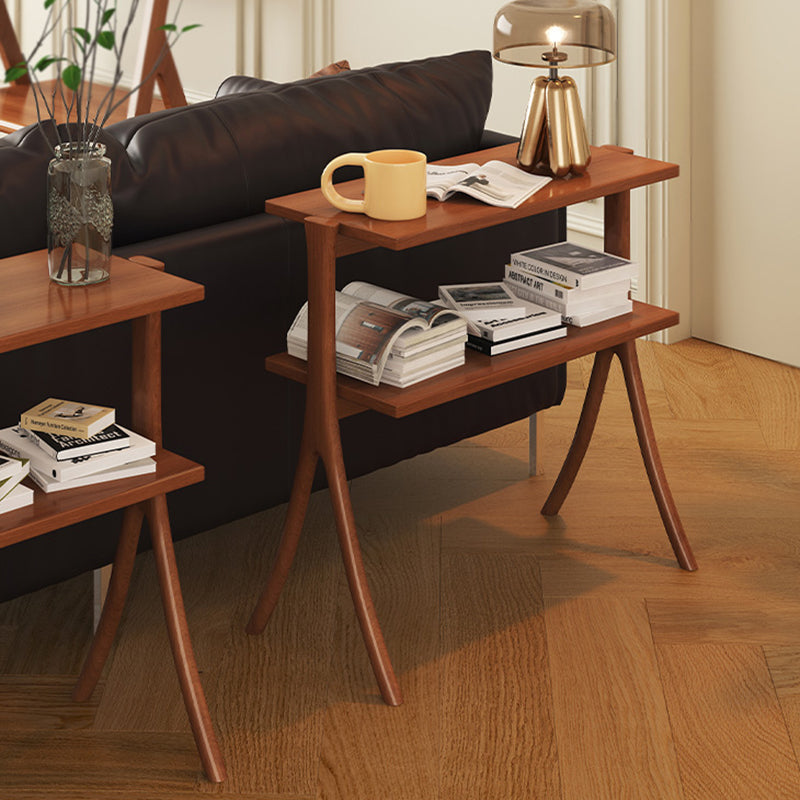 Modern Style Open Back Bookshelf Horizontal Bookcase with Shelves