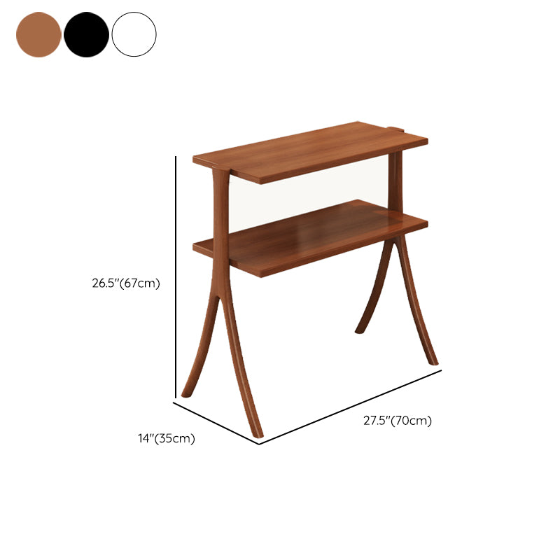 Modern Style Open Back Bookshelf Horizontal Bookcase with Shelves