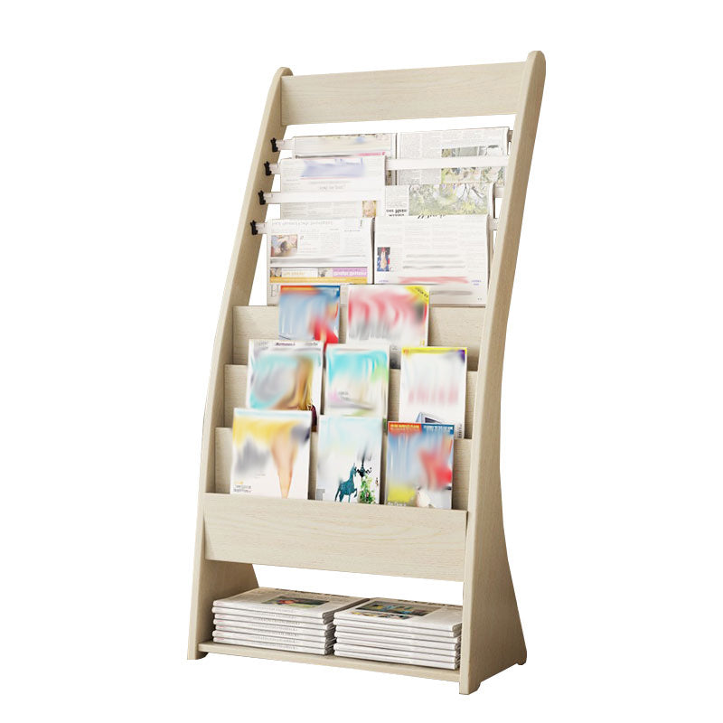 Closed Back Contemporary Bookcase Engineered Wood Vertical Bookshelf with Shelves