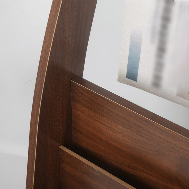 Closed Back Contemporary Bookcase Engineered Wood Vertical Bookshelf with Shelves