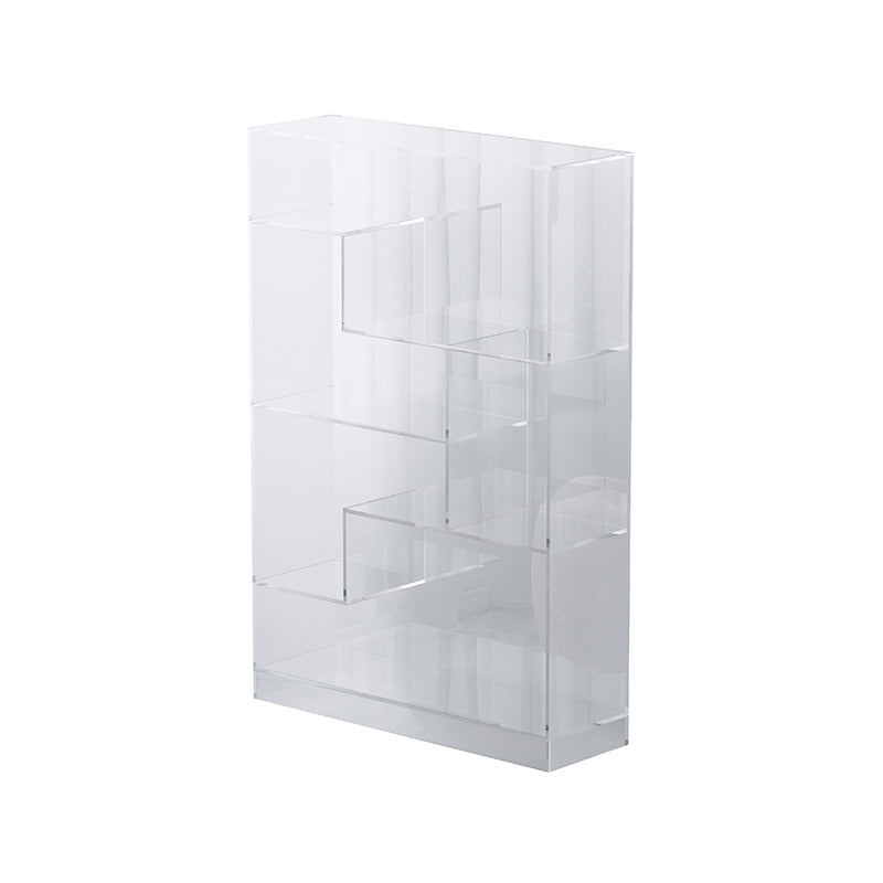 Acrylic Bookcase Modern Style Closed Back Vertical Bookshelf for Office