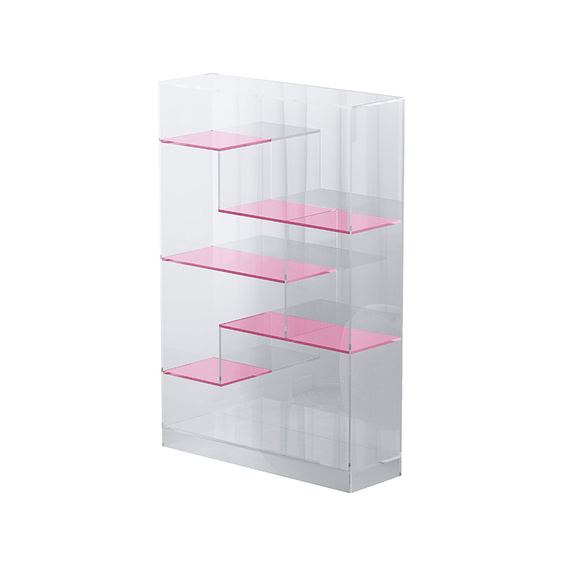 Acrylic Bookcase Modern Style Closed Back Vertical Bookshelf for Office