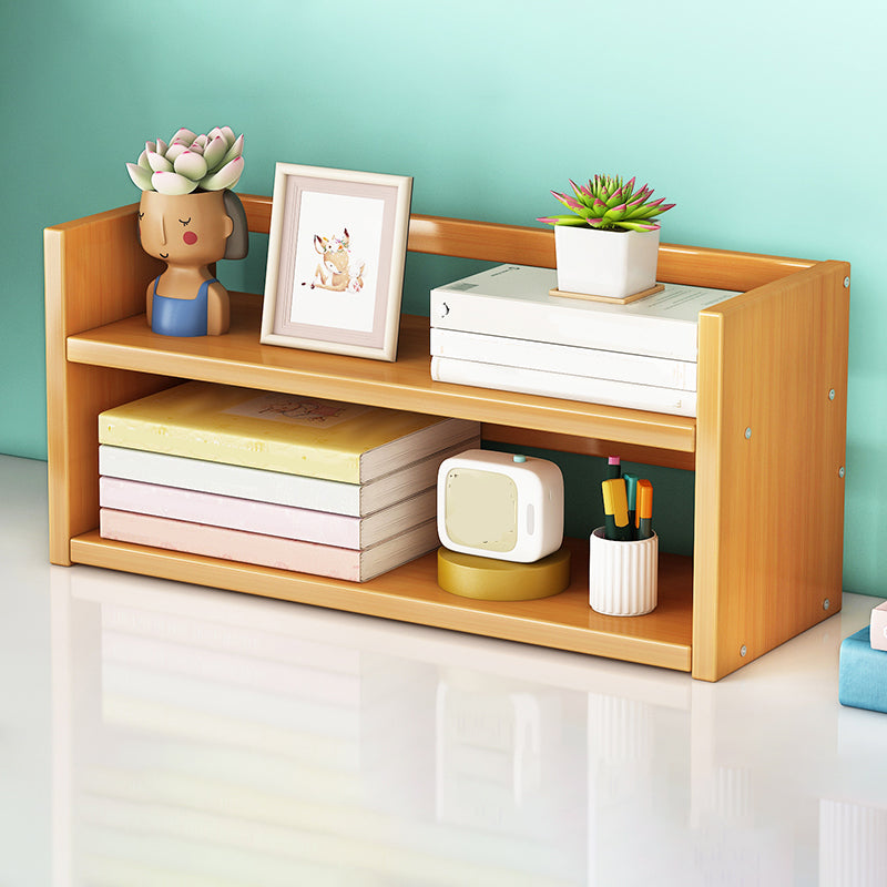 Bamboo Vertical Bookshelf Contemporary Open Back Bookcase with Shelves