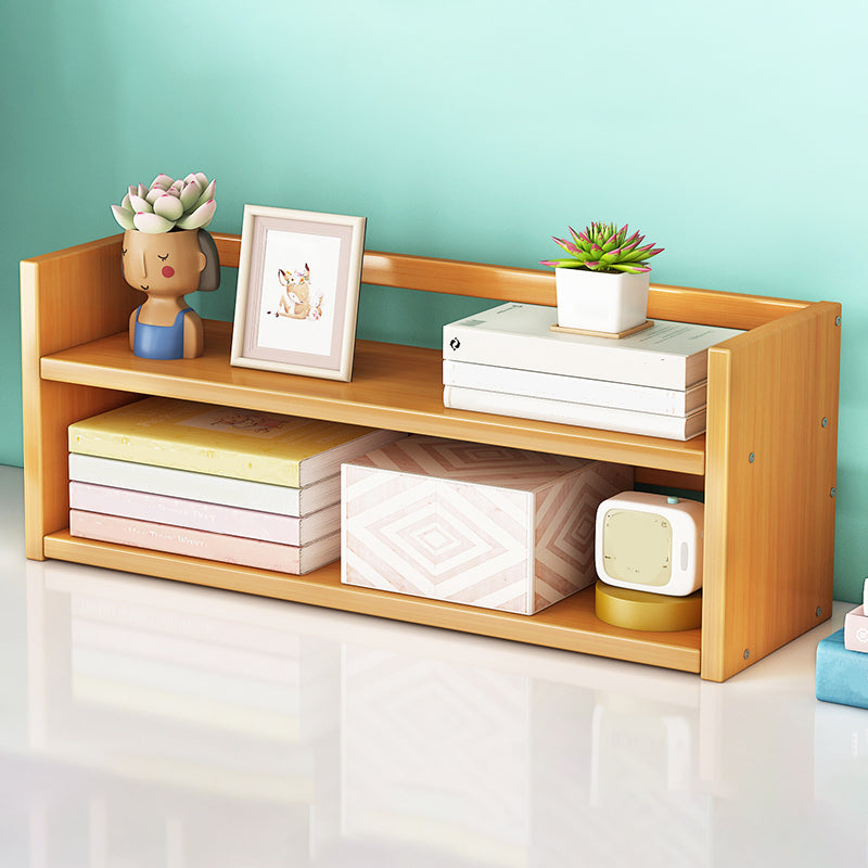 Bamboo Vertical Bookshelf Contemporary Open Back Bookcase with Shelves