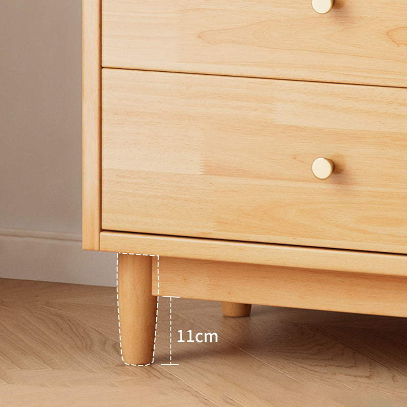 Closed Back Standard Bookshelf Solid Wood Contemporary Bookcase with Drawers