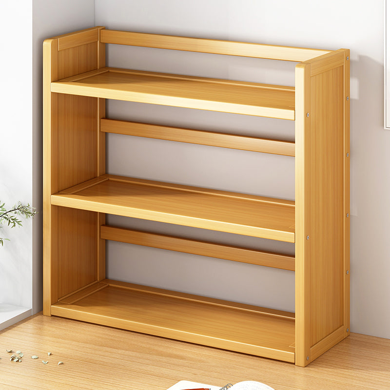 Modern Open Back Bookshelf Standard Bamboo Bookcase for Home Office