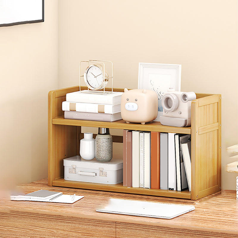 Modern Open Back Bookshelf Standard Bamboo Bookcase for Home Office