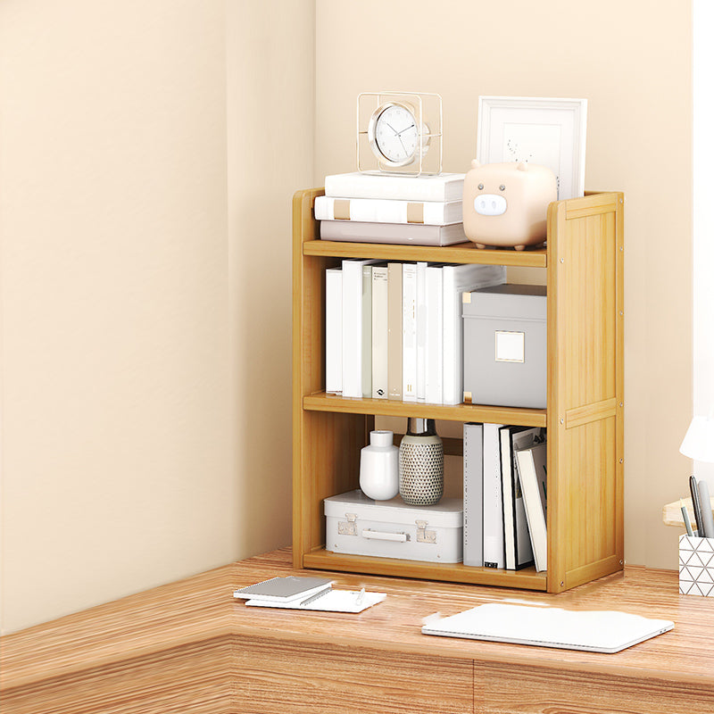 Modern Open Back Bookshelf Standard Bamboo Bookcase for Home Office