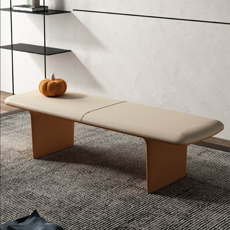 Rectangle Entryway Seating Bench Modern Upholstered Backless Bench