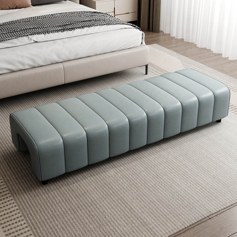 Rectangle Upholstered Bedroom Bench Modern Backless Seating Bench