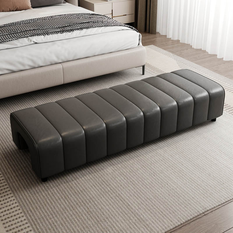 Rectangle Upholstered Bedroom Bench Modern Backless Seating Bench