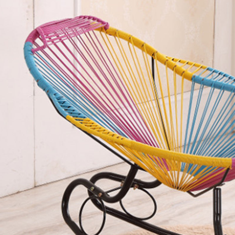 Single Home PE Rattan Lazy Chair Leisure Balcony Rocking Chair