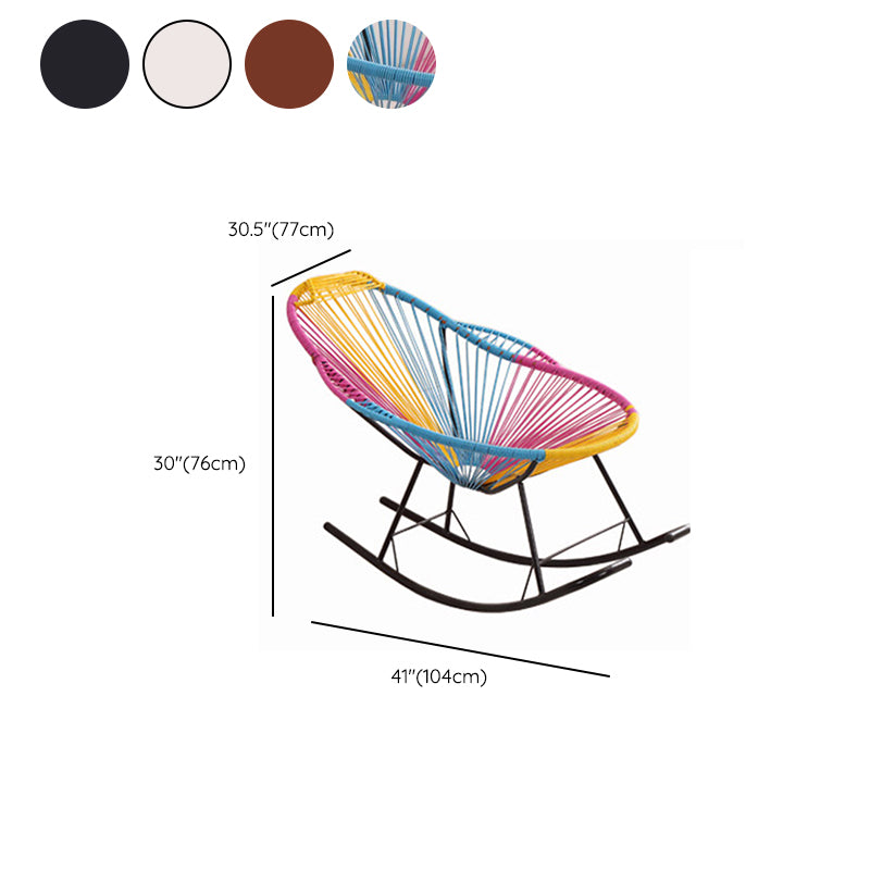 Single Home PE Rattan Lazy Chair Leisure Balcony Rocking Chair