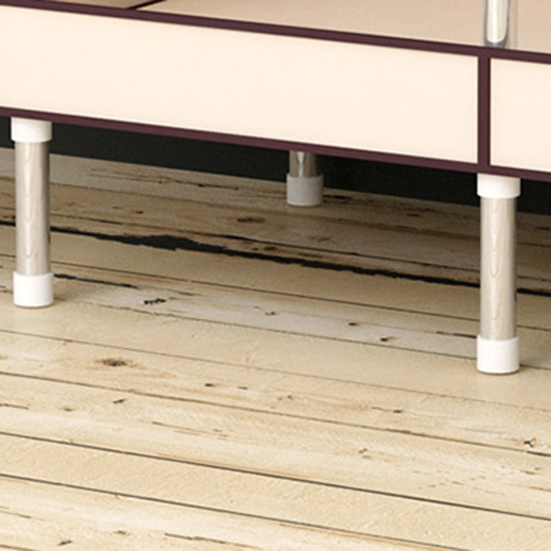 Metal and Fabric Wardrobe Industrial Style Minimalist Rectangular Bedroom Wardrobe Closet