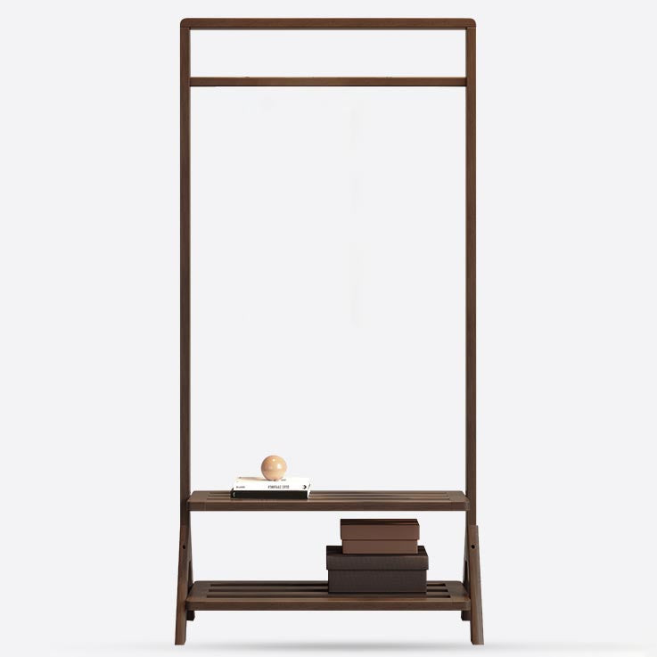 Modern Solid Wood Wardrobe Cabinet Bedroom Armoire with Shelves