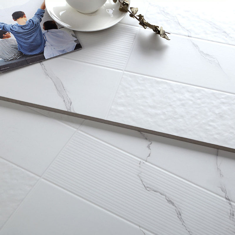 Modern Style Rectangle Floor Tile Waterproof Straight Edge Floor Tile