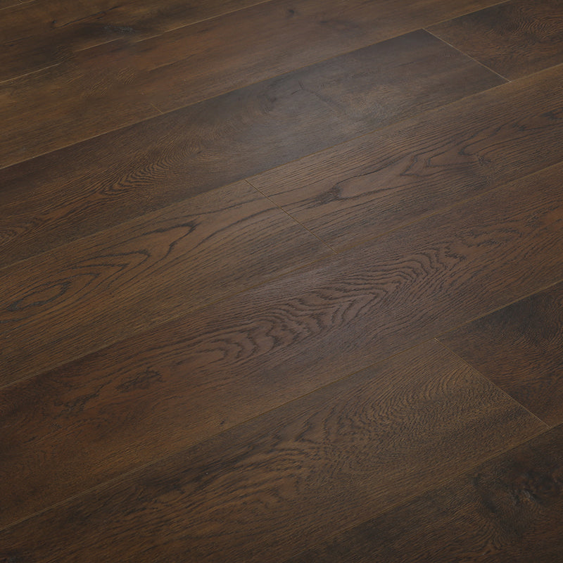 Brown Wood Laminate Flooring Scratch Resistance Matte Laminate Plank Flooring